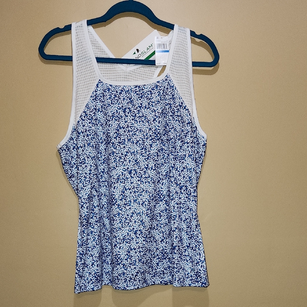 Grandslam Micro Floral Tank Top Size XL